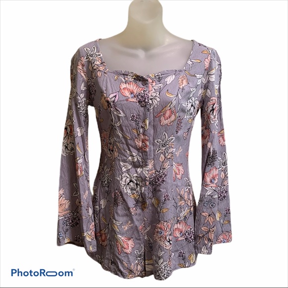 Rue21 Pants - Rue 21 Floral Button Long sleeve Short Romper -187